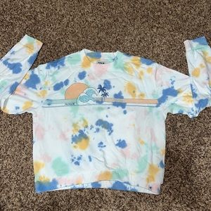 Womens tie-dye Hurley crewneck extra small
